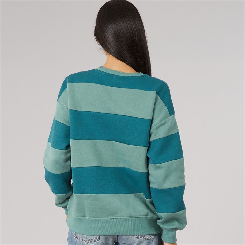Lagooners Dame lanark grafisk sweatshirt - Mineral Blue/Dark Sea