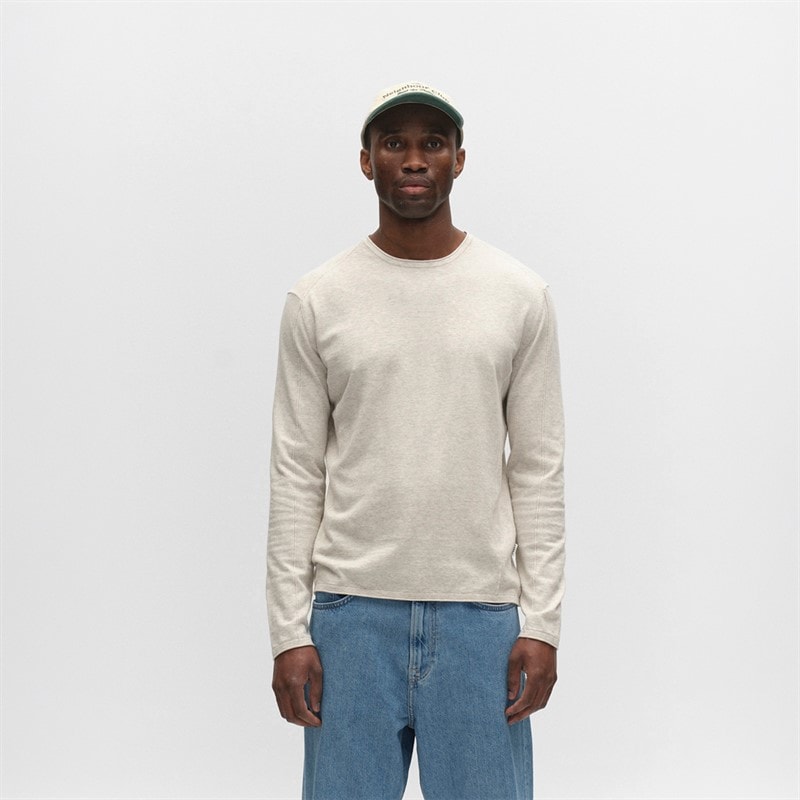 Gabba Herre lima strikket jumpernge - Sand Melange