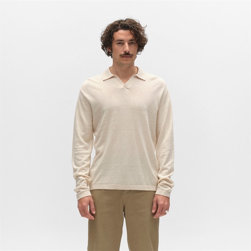 Gabba Herre cross dush strikket jumpernge - Sand Melange