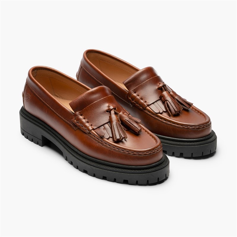 Playboy Footwear Dame edith loafers - Brandy Leather