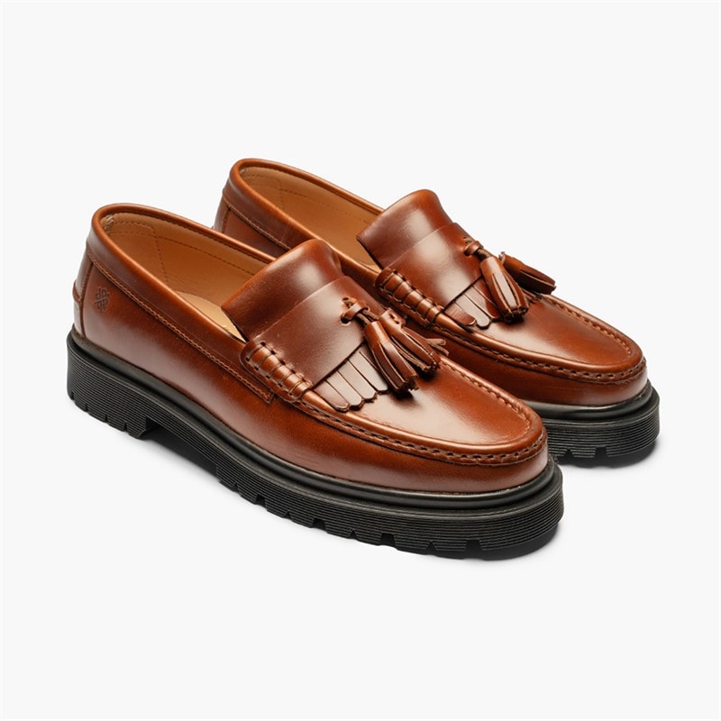 Playboy Footwear Herre baker loafers - Brandy Leather