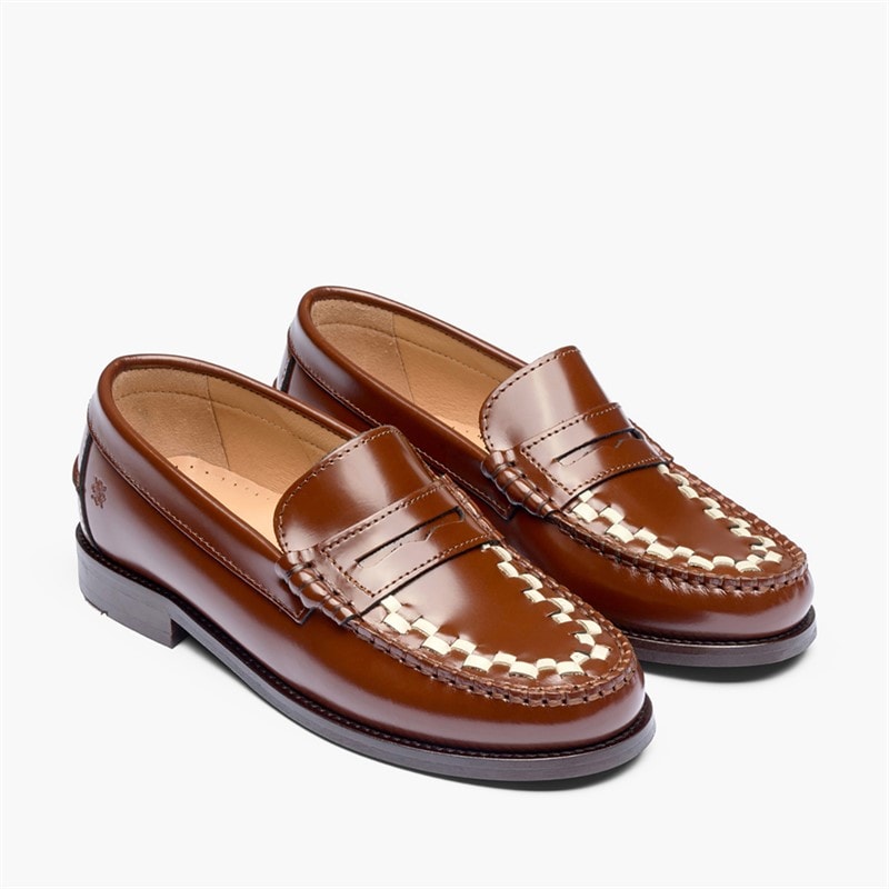 Playboy Footwear Dame playboys fodtøj toc1936 sofia loafers - Brun/White Polido
