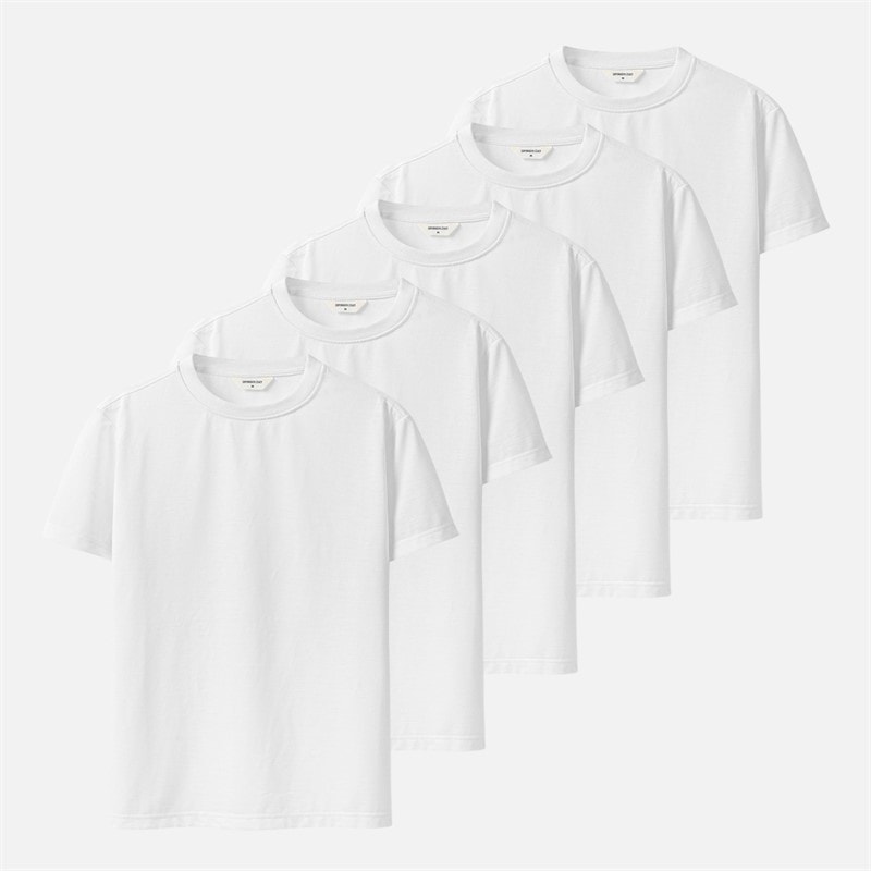 Copenhagen Legacy Herre fempak t-shirts - Hvid