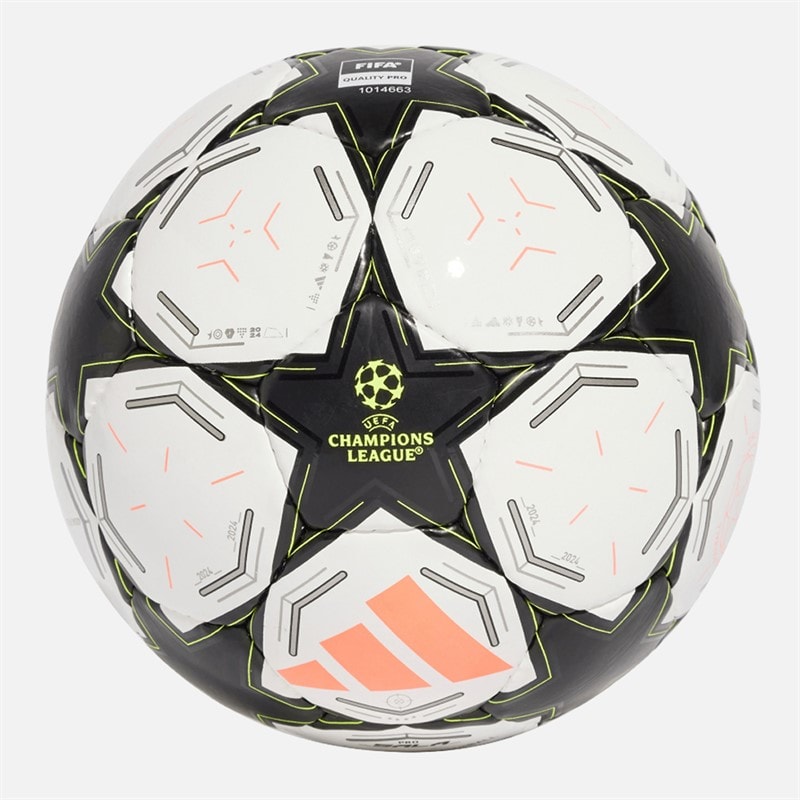 adidas UEFA Champions League 24/25 pro sala match futsal (FIFA quality pro certificeret) - Hvid/Sort/Platinum Metallic/Team Solar Gul