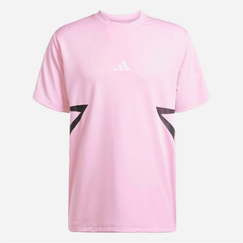 adidas Herre house of tiro colour block t-shirt - True Pink/Sort