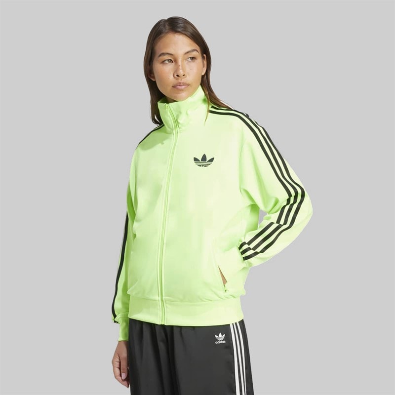 adidas Originals Dame adicolor classic firebird løstsiddende træningstrøje - Signal Green/Sort