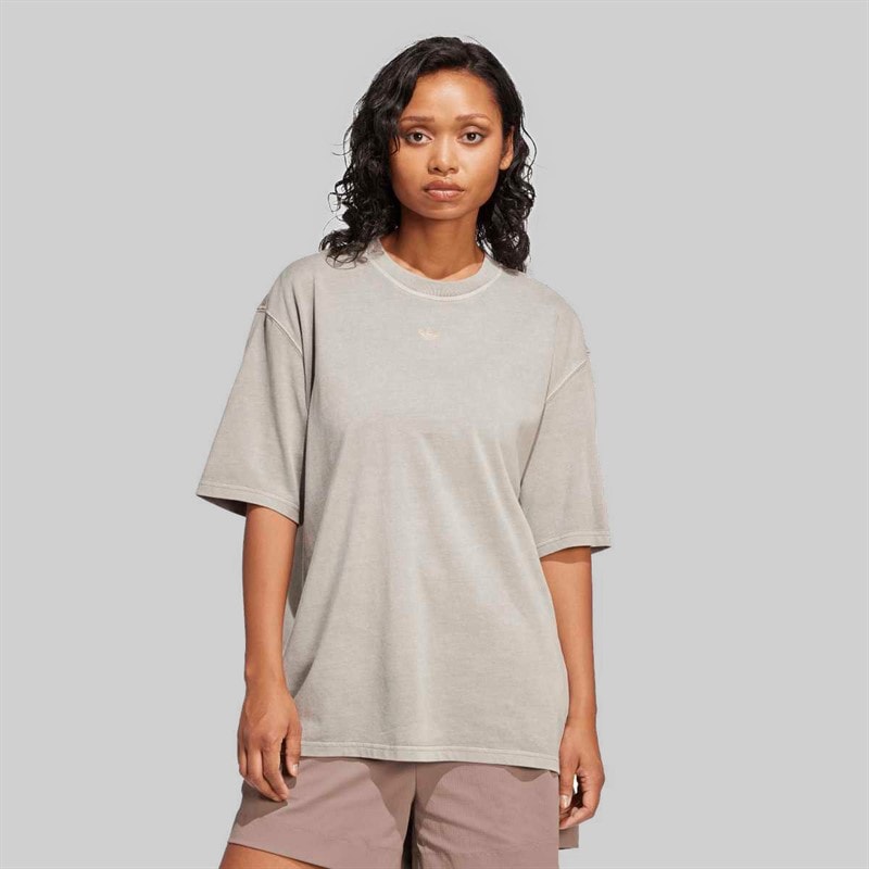 adidas Originals Dame vasket oversized t-shirt - Silver Pebble