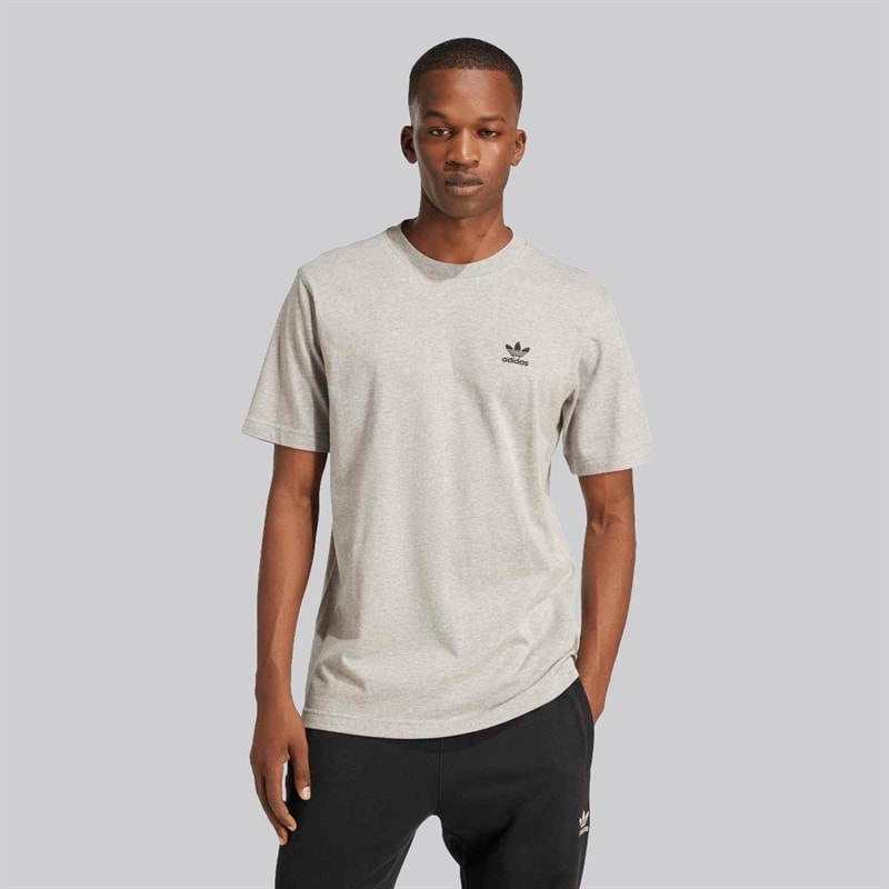 adidas Originals Herre trefoil essentials t-shirt - Medium Grey Heather