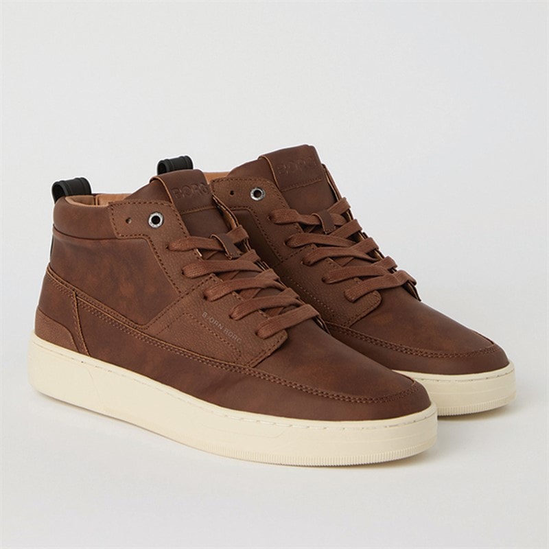 BJORN BORG Herre game mid T1050 sneakers - Cognac