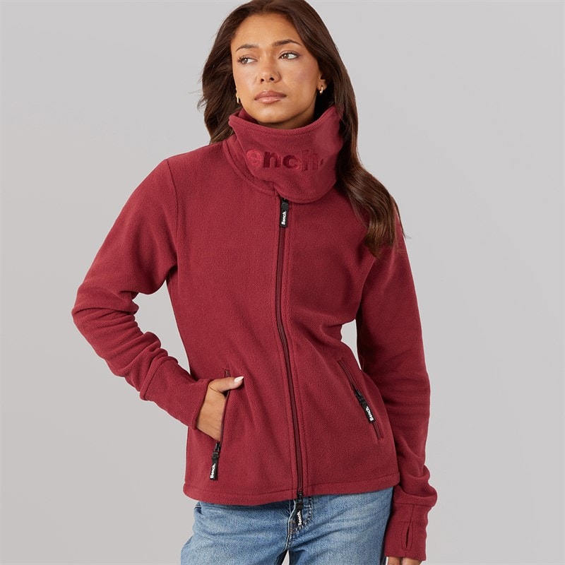 Bench Dame funnel microfleece træningstrøje - Cordovan