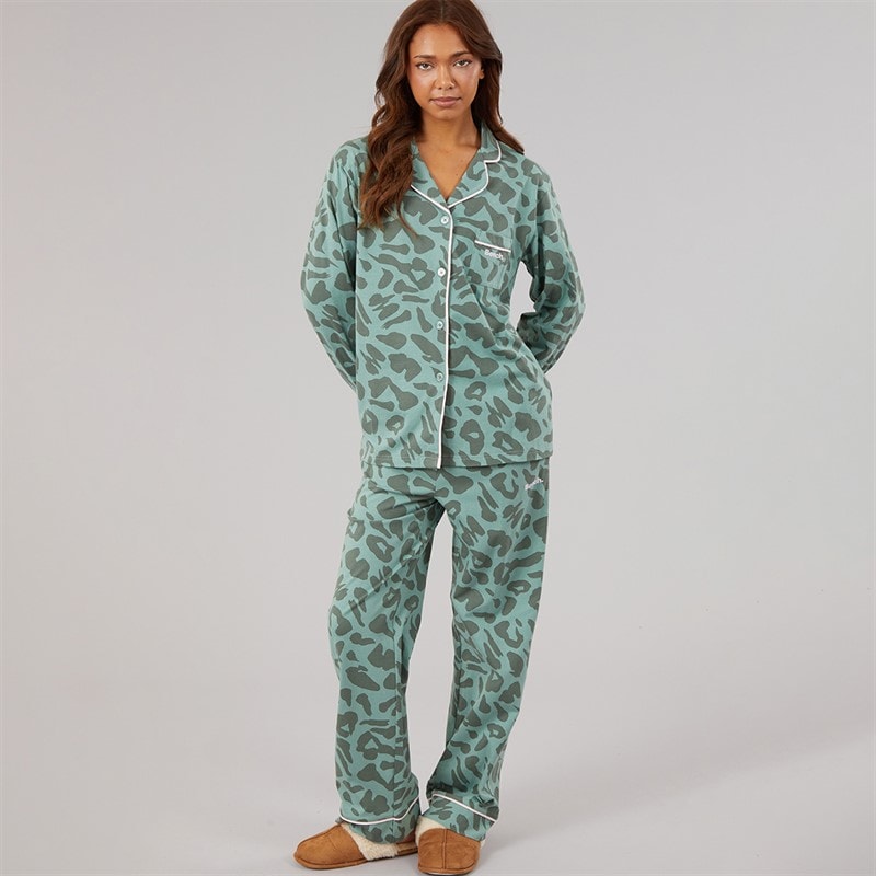 Bench Dame korda pyjamas - Dark Sage Leopard