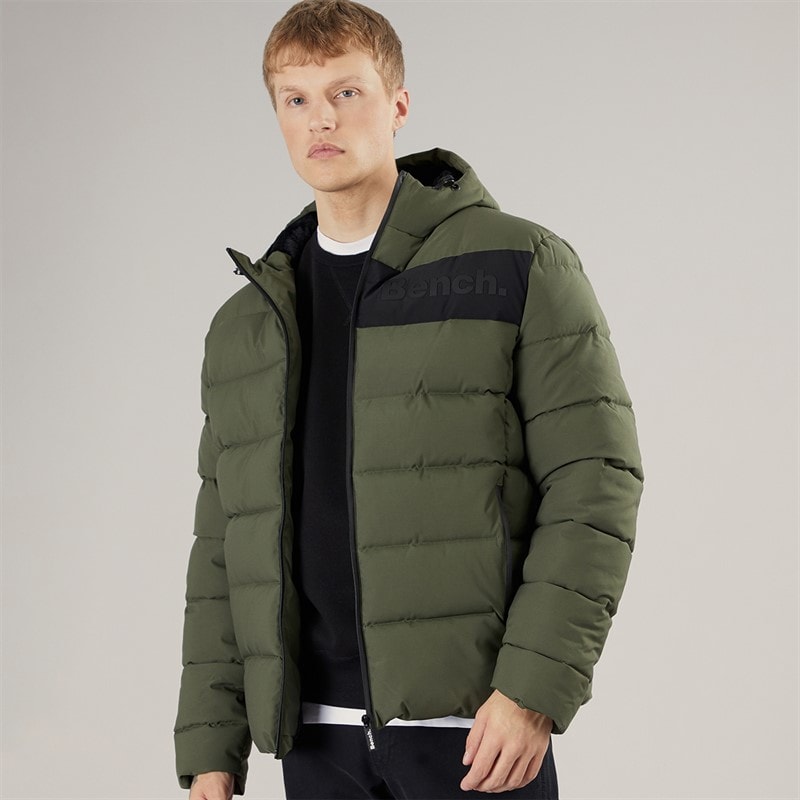 Bench Herre rynor vatteret frakke - Faded Olive