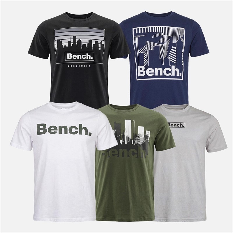 Bench Herre avion fempakke grafiske t-shirts - Mixed