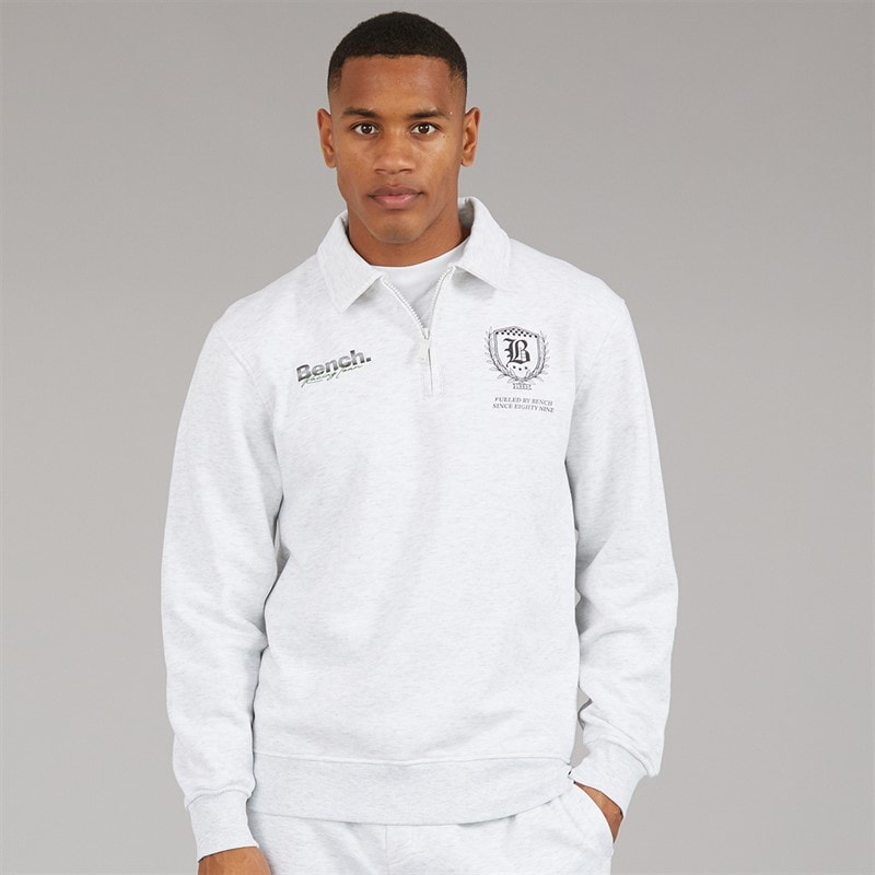 Bench Herre naxill oversized 1/4 zip sweatshirt - Lysegrå Marl