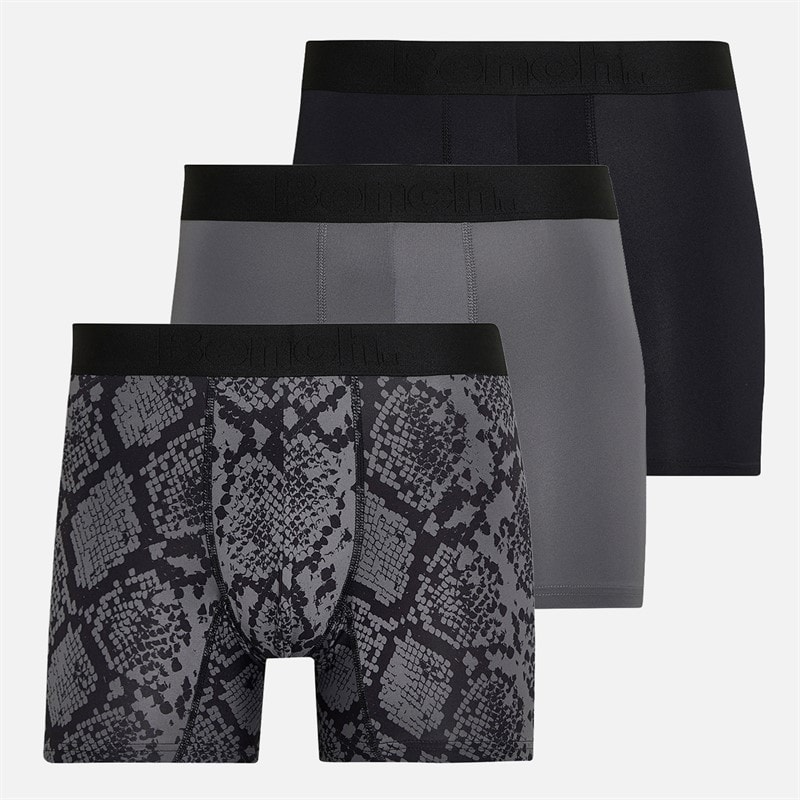 Bench Herre slyth trepak boxershorts - AOP/Steel Grey/Sort