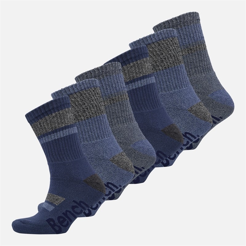 Bench Herre deroysix six pack støvlesokker - Navy Blues And Marls