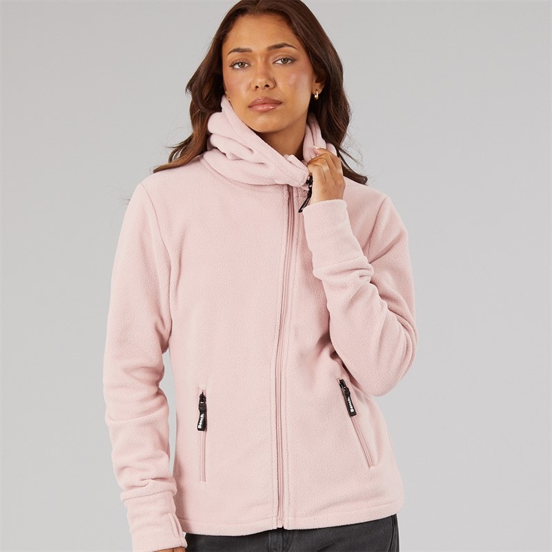 Bench Dame ninja diagonalt lynlåshættetrøje - Light Dusky Pink