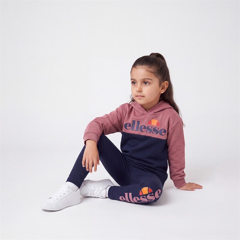 Ellesse Piger maria logo leggings sæt - Rose/Marineblå