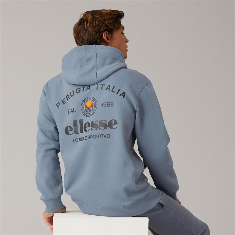 Ellesse Herre recke afslappet pasform OTH hættetrøje - Grå Blue