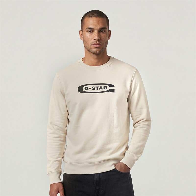 G-STAR Herre old skool sweatshirt - Hvid