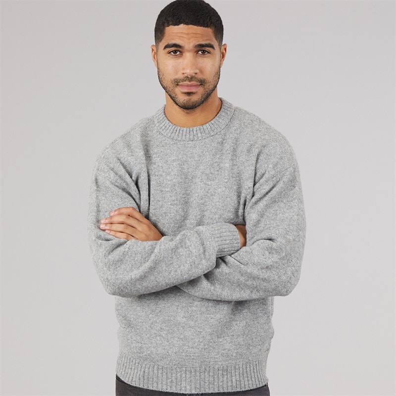 JACK & JONES Herre soho ollie crew neck trøje - Light Grey Marl