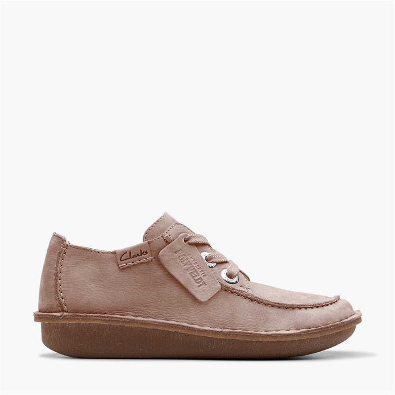 Clarks Dame sjove drømmesnøresko - Light Pink Suede