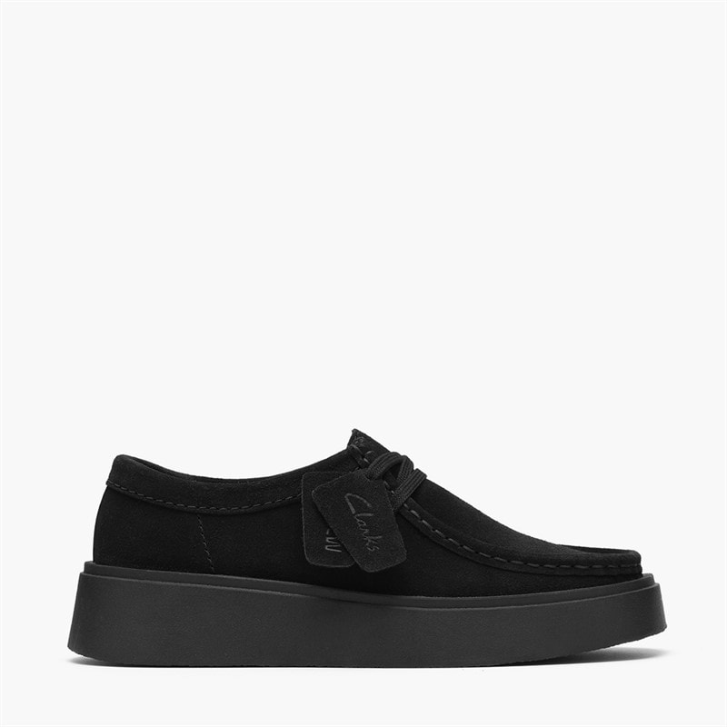 Clarks Dame torview mokkasiner - Black Suede