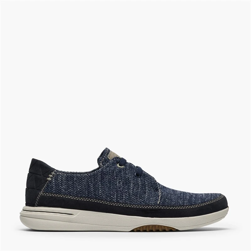 Clarks Herre easeway snøresko - Navy Combi