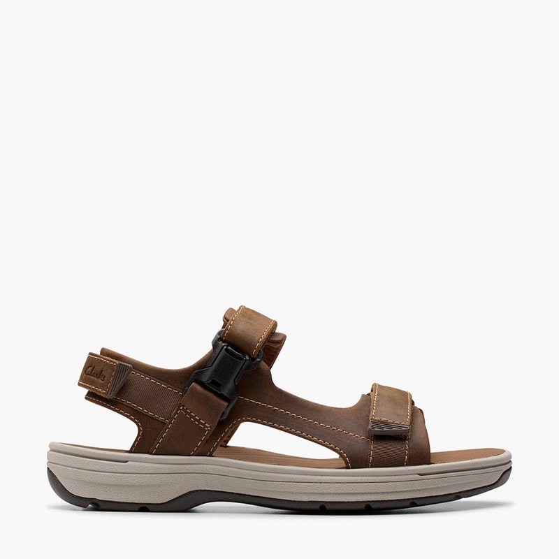 Clarks Herre saltway edge sandaler - Light Tan Leather