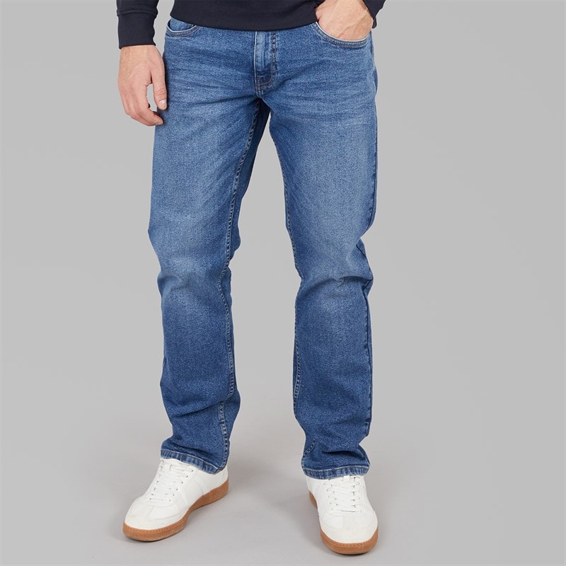 Kangaroo Poo Herre straight fit denimjeans - Stone Wash