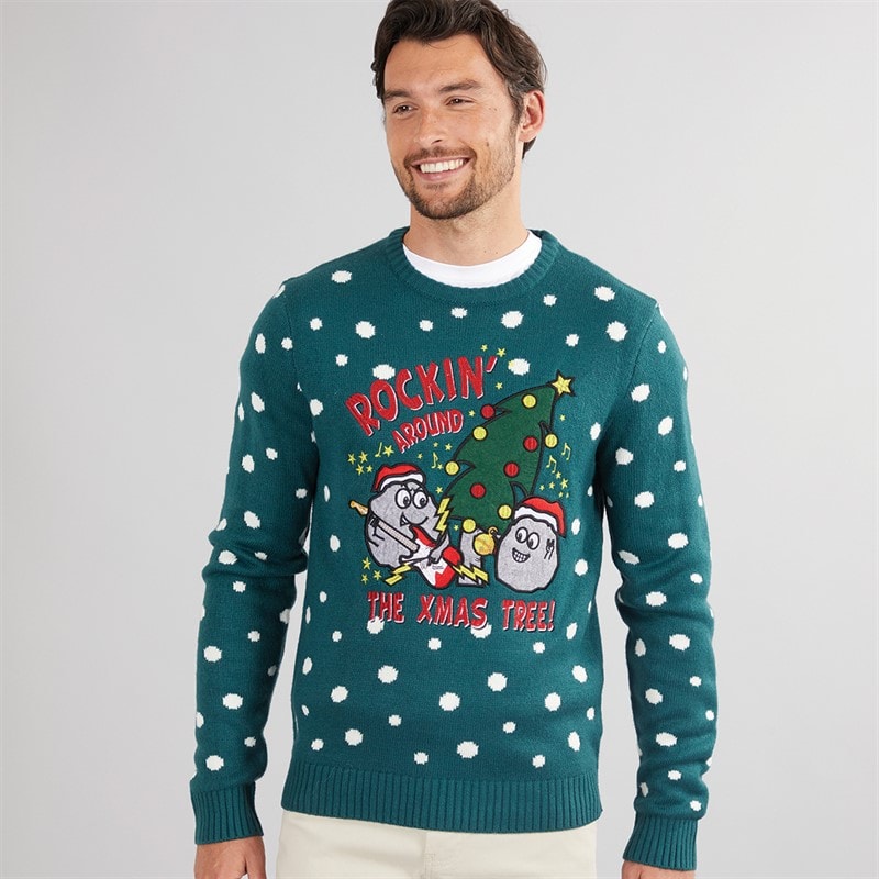 Kangaroo Poo Herre novelty juletrøje - Multi