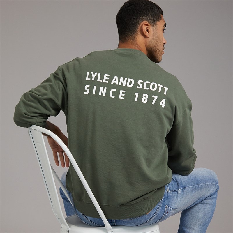 Lyle And Scott Vintage Herre oversized 1874 sweatshirt - Cactus Green