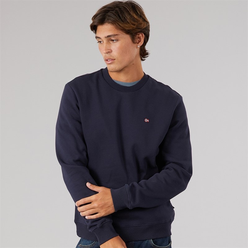 Napapijri Herre balis crew sweatshirt - Blue Marine