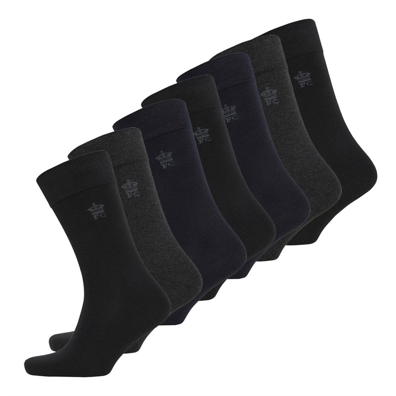 French Connection Herre syv-pak sokker - FC4 Sort/Charcoal Melange