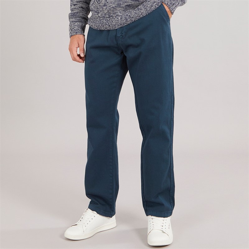 Onfire Herre straight fit 100% bomulds chino bukser - Mørkeblå