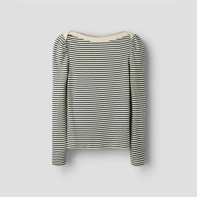 LMTD Piger seher langærmet bådudskæring top - Navy Blazer