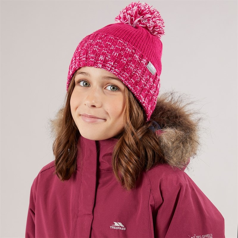 Trespass Piger nefti strikket bobblehat - Pink Lady