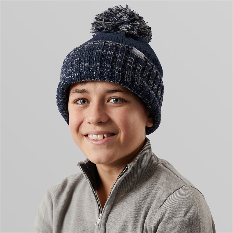 Trespass Piger nefti strikket bobblehat - Marineblå