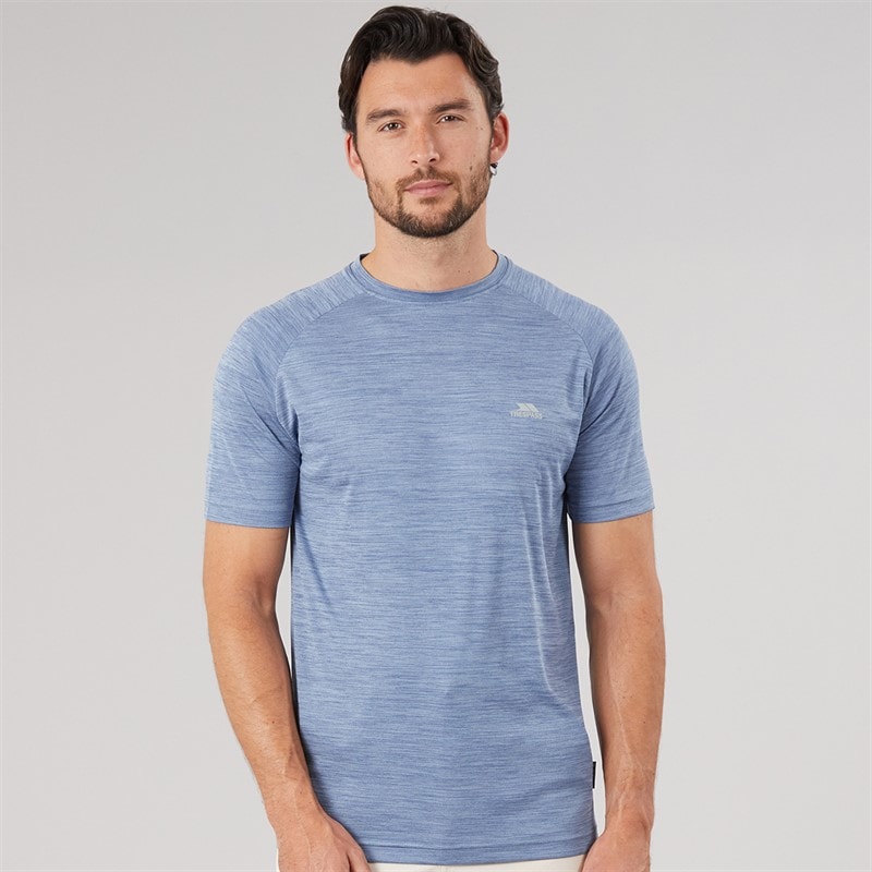 Trespass Herre Leecana tech t-shirt - Denim Blue Marl