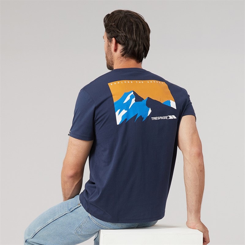 Trespass Herre svensson back logo t-shirt - Marineblå