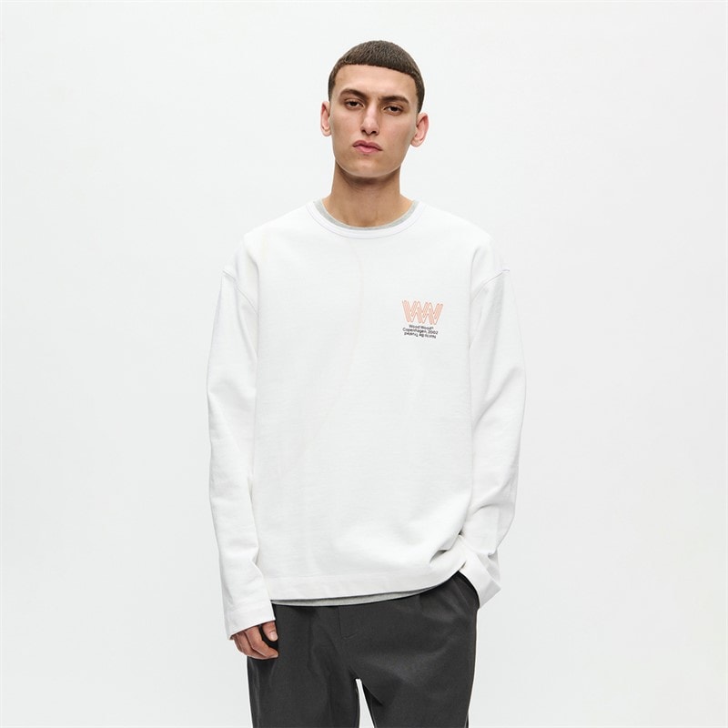 Wood Wood Herre ryan sweatshirt - Bright White