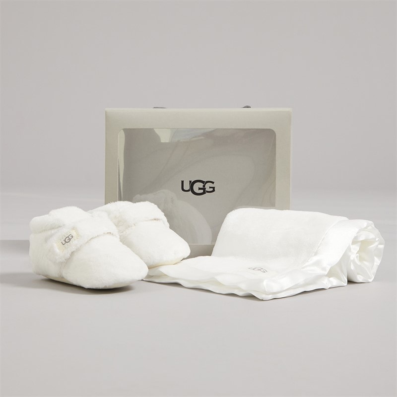 UGG® Spædbarn bixbie og lovey bootie og tæppe gavesæt - Vanilla