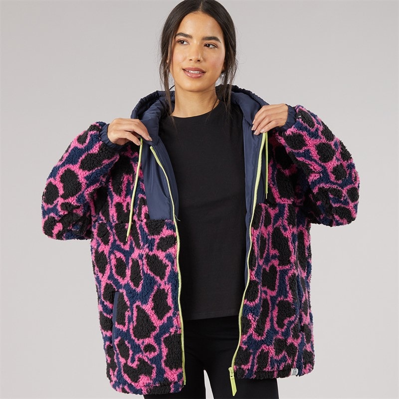 Lagooners Dame beline fleece - Leopard