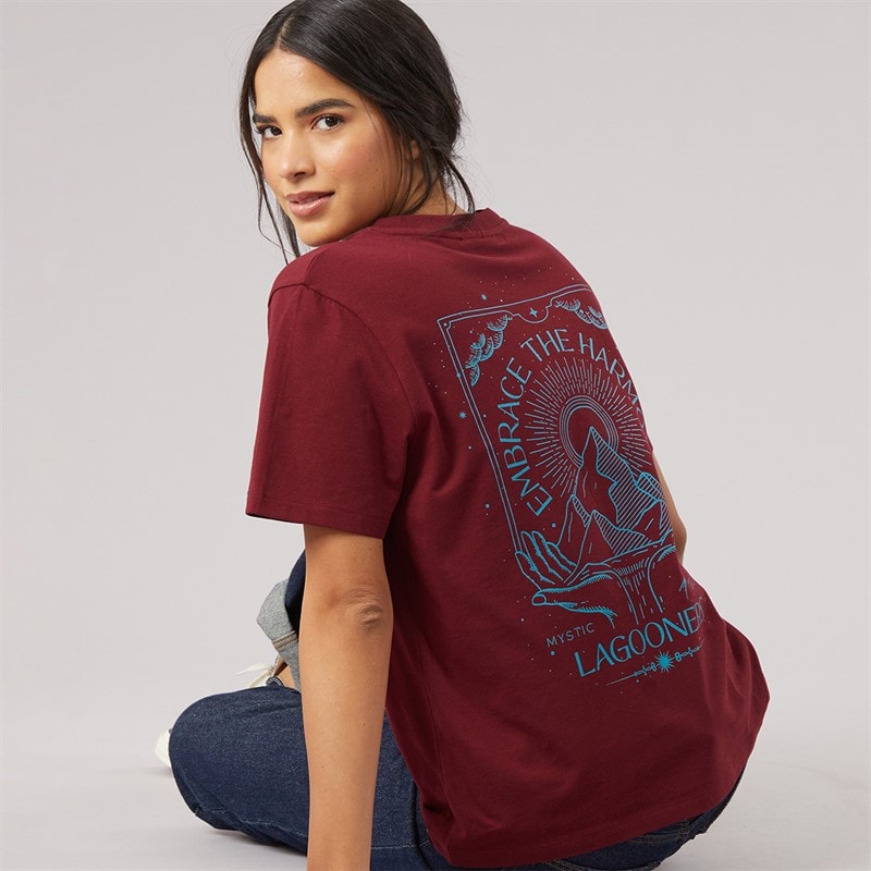 Lagooners Dame fawn t-shirt - Bordeaux