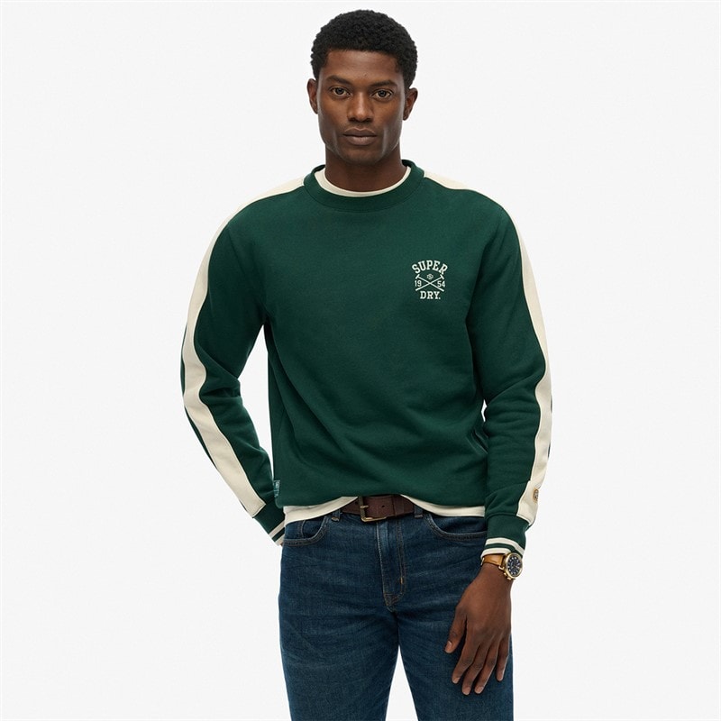 Superdry Herre athletic club sweatshirt - Enamel Green