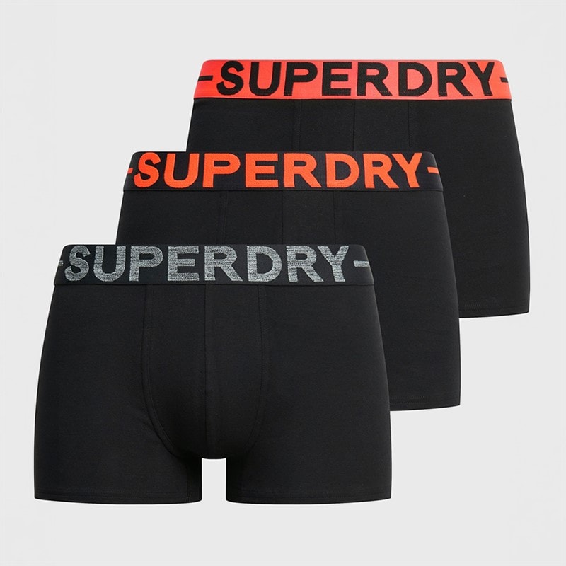 Superdry Herre trepak badebukser - Sort/Orange