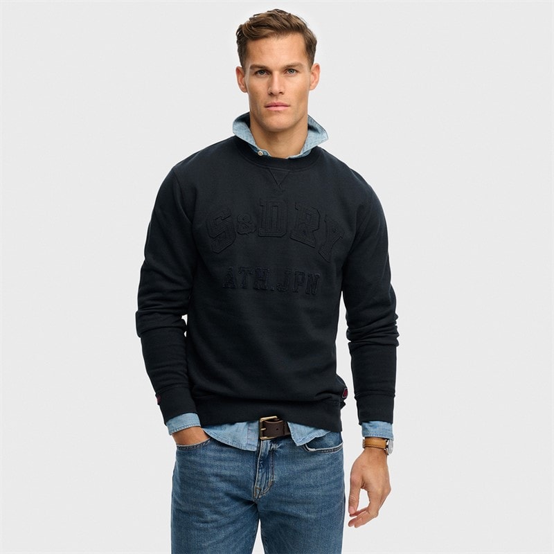 Superdry Herre vintage atletisk tonet sweatshirt - Eclipse Navy