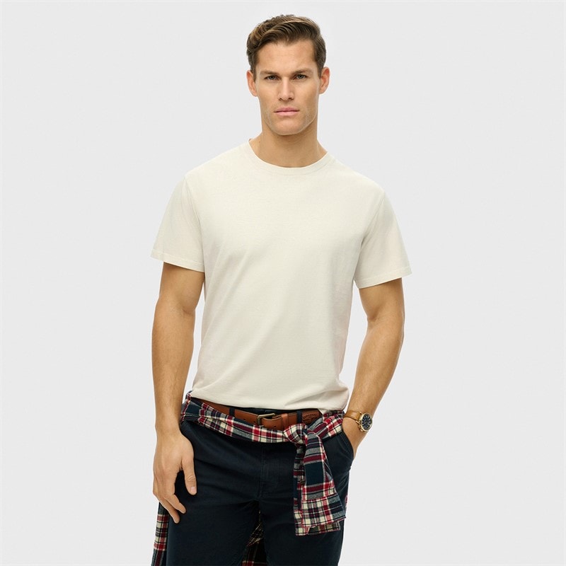 Superdry Herre essentials afslappet t-shirt - Silver Birch