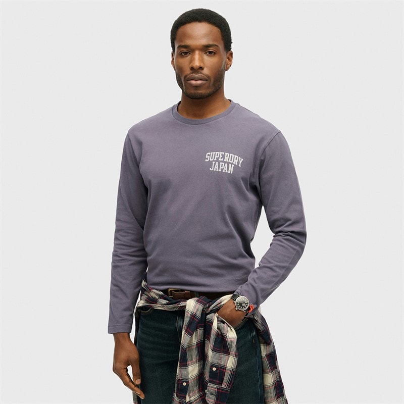 Superdry Herre atletisk t-shirt - Greystone