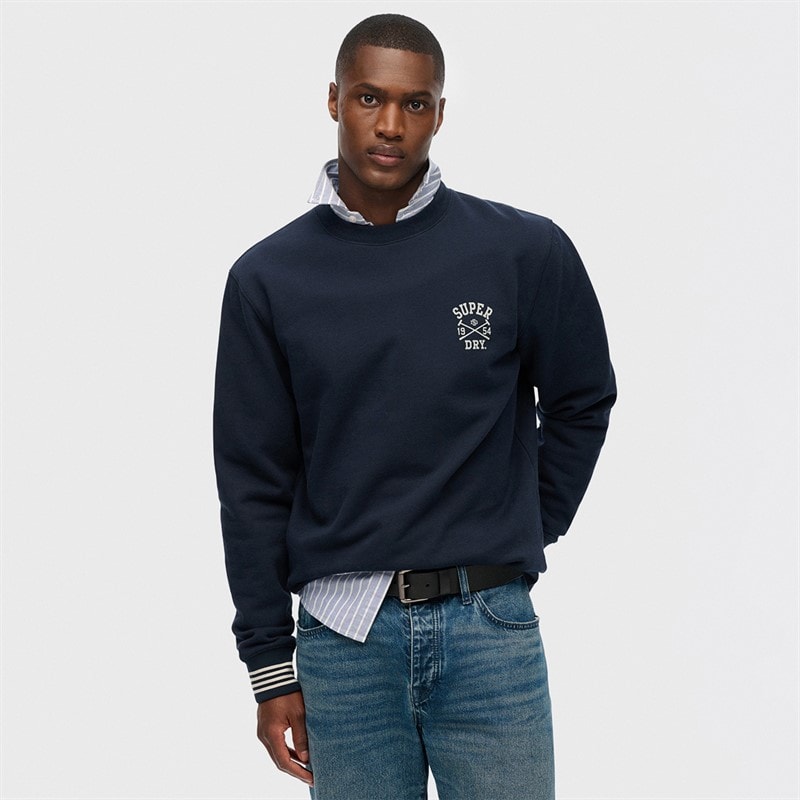 Superdry Herre athletic club sweatshirt - Nautical Navy